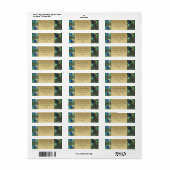 金ゴールド孔雀フェザーエレガント住所 シール (フルシート)