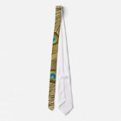 金ゴールド孔雀プルームのネクタイ ネクタイ (裏面)