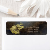 金ゴールド孔雀、レザールック ラベル (インサイチュ)