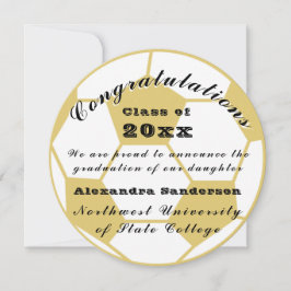 金ゴールド学卒者サッカーボール卒業