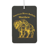 金ゴールド宇宙服のバイソン探索宇宙 カーエアーフレッシュナー (正面)