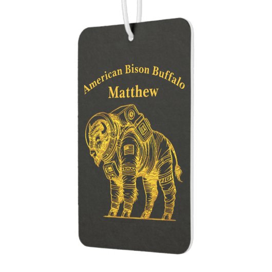 金ゴールド宇宙服のバイソン探索宇宙 カーエアーフレッシュナー (左)