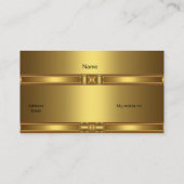 金ゴールド宝石の名刺金ゴールドのプロファイル 名刺 (裏面)
