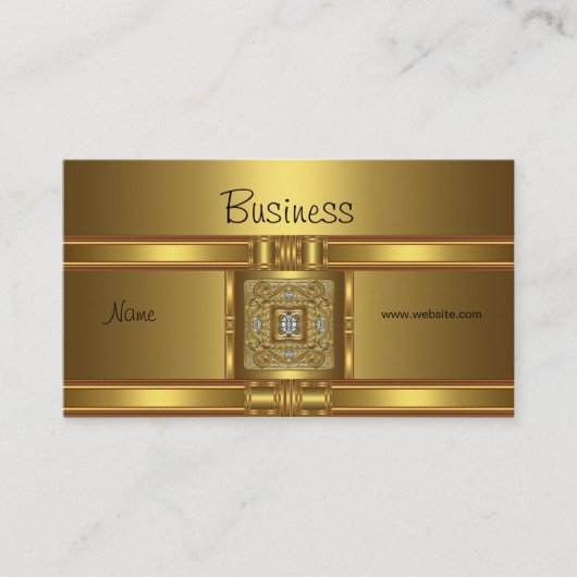 金ゴールド宝石の名刺金ゴールドのプロファイル 名刺 (正面)