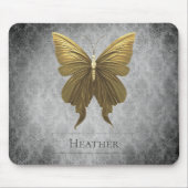 金ゴールド宝石飾りバタフライダマスク マウスパッド (正面)