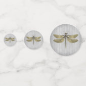 金ゴールド宝石飾ドラゴンフライ結婚ズ コンフェッティ (裏面)