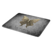 金ゴールド宝飾の蝶 カッティングボード (角)