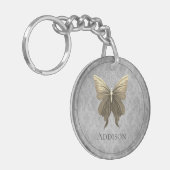 金ゴールド宝飾の蝶 キーホルダー (正面左)