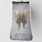 金ゴールド宝飾の蝶 ゴルフヘッドカバー (回転90)