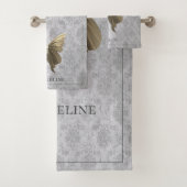 金ゴールド宝飾の蝶 バスタオルセット (インサイチュ)