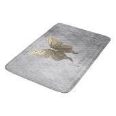 金ゴールド宝飾の蝶 バスマット (アングル)