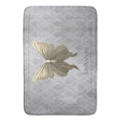 金ゴールド宝飾の蝶 バスマット (正面縦)