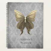 金ゴールド宝飾の蝶 プランナー手帳 (正面)