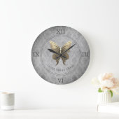 金ゴールド宝飾の蝶 ラージ壁時計 (ホーム)