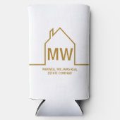 金ゴールド実在エステートカンパニーハウスモノグラム不動産仲介業者 スリム缶クーラー (正面)