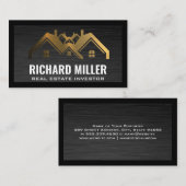 金ゴールド実在エステートルーフ |財産投資家 名刺 (正面/裏面)