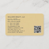 金ゴールド実在エージェント写真QRコード 名刺 (裏面)