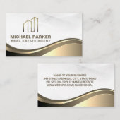 金ゴールド実在ロゴ |エグゼクモダンティブ 名刺 (正面/裏面)