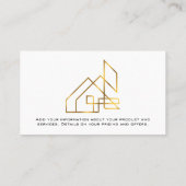 金ゴールド実在ロゴ・ビジネス・カード 名刺 (裏面)