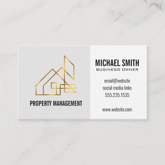 金ゴールド実在ロゴ・ビジネス・カード 名刺 (正面)