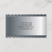 金ゴールド実在ロゴ | メタル背景 名刺 (裏面)