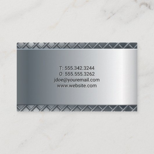 金ゴールド実在ロゴ | メタル背景 名刺 (裏面)