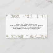 金ゴールド実在ロゴ | 大理石トリム名刺 名刺 (裏面)