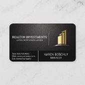 金ゴールド実在不動産プロパティ | 投資 名刺 (正面)