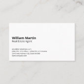 金ゴールド実在不動産ロゴ | Lux大理石 名刺 (裏面)