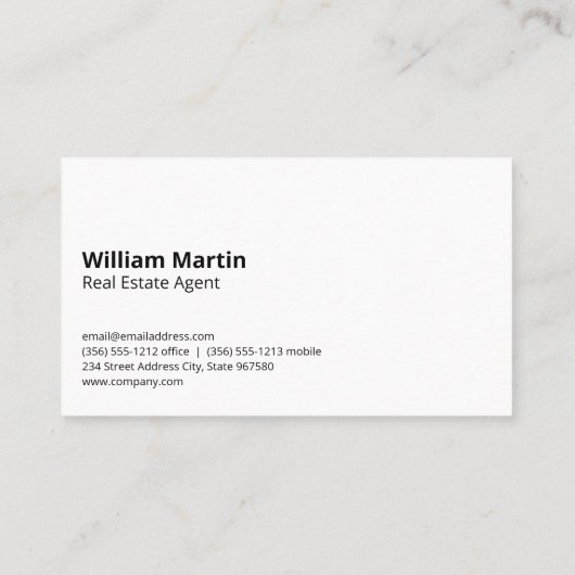 金ゴールド実在不動産ロゴ | Lux大理石 名刺 (裏面)