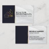 金ゴールド実在不動産 |自己資本 名刺 (正面/裏面)