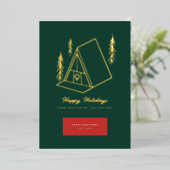 金ゴールド実在事業 箔シーズンカード (立ち正面)