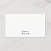 金ゴールド実在鍵エステートエージェント追加Photo Navy 名刺 (裏面)