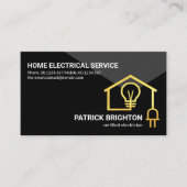 金ゴールド家庭用配線回路電気工事業者 名刺 (正面)