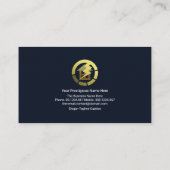 金ゴールド家庭用電気回路配線電気機器 名刺 (裏面)