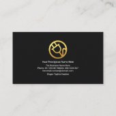 金ゴールド家電配線電気工事請負業者 名刺 (裏面)