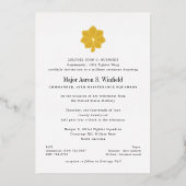 金ゴールド専攻の軍隊 箔招待状 (正面)