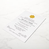 金ゴールド専攻の軍隊 箔招待状 (回転した状態)