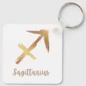 金ゴールド射手座記号リテキスト キーホルダー (裏面)