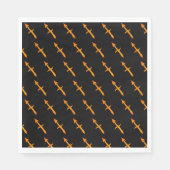 金ゴールド射手座〔占星術の〕十二宮図星占い標識カスタム スタンダードランチョンナプキン (正面)