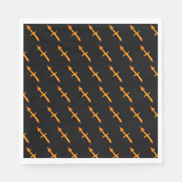 金ゴールド射手座〔占星術の〕十二宮図星占い標識カスタム スタンダードランチョンナプキン