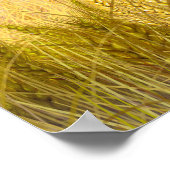 金ゴールド小麦畑サンセットスカイオイル塗装夏 ポスター (角)