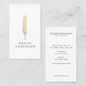 金ゴールド小麦-農家名刺 名刺 (正面/裏面)