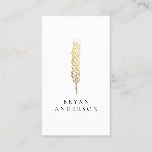 金ゴールド小麦-農家名刺 名刺 (正面)