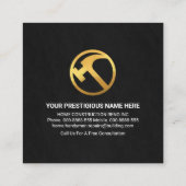 金ゴールド屋上の手作り縁ど用具 スクエア名刺 (裏面)