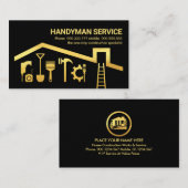 金ゴールド屋上の手作り道具 名刺 (正面/裏面)