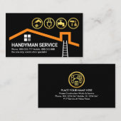 金ゴールド屋上ツール建物 名刺 (正面/裏面)