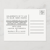 金ゴールド屋上引っ越し祝いパーティーパーティの招待状 インビテーションポストカード (裏面)