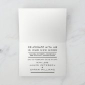 金ゴールド屋上引っ越し祝いパーティーパーティの招待状 招待状 (内部)