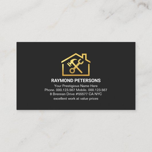 金ゴールド屋根絵を描（ばちゃばちゃ）跳ねる改造 名刺 (裏面)